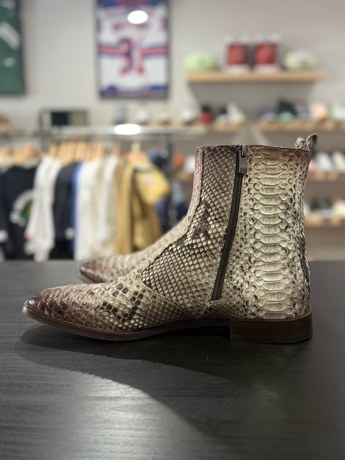 Vinci Natural Python Leather Boot