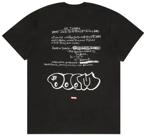 Supreme MF Doom Tee Black
