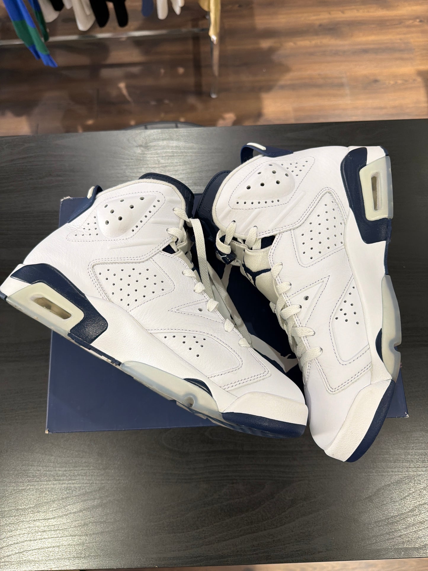 Jordan 6 White Midnight Navy