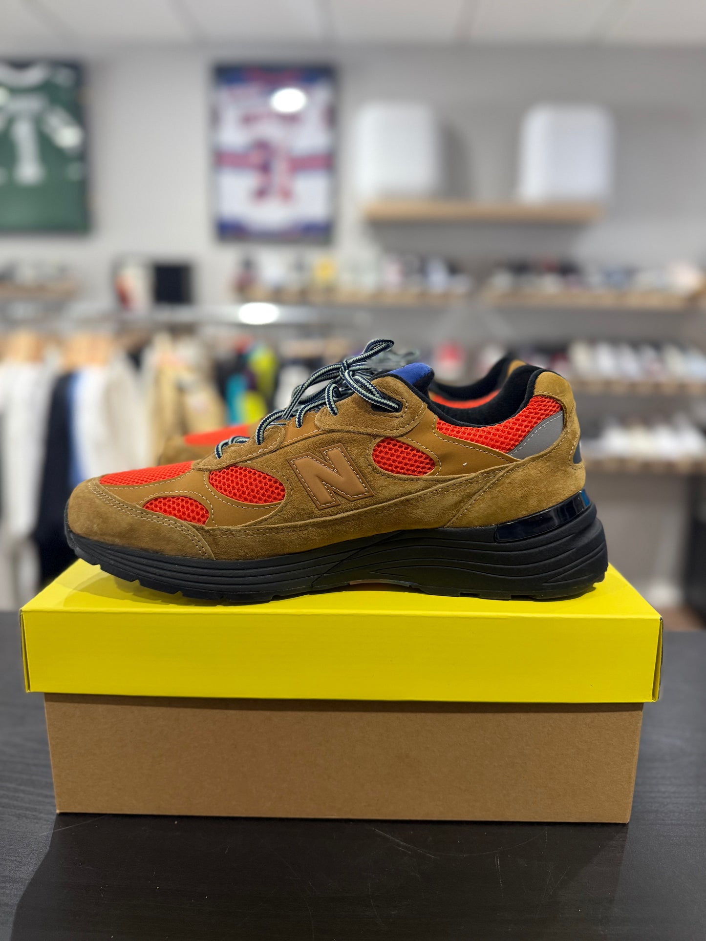Action Bronson x New Balance 992 Made in USA Tan Orange Blue