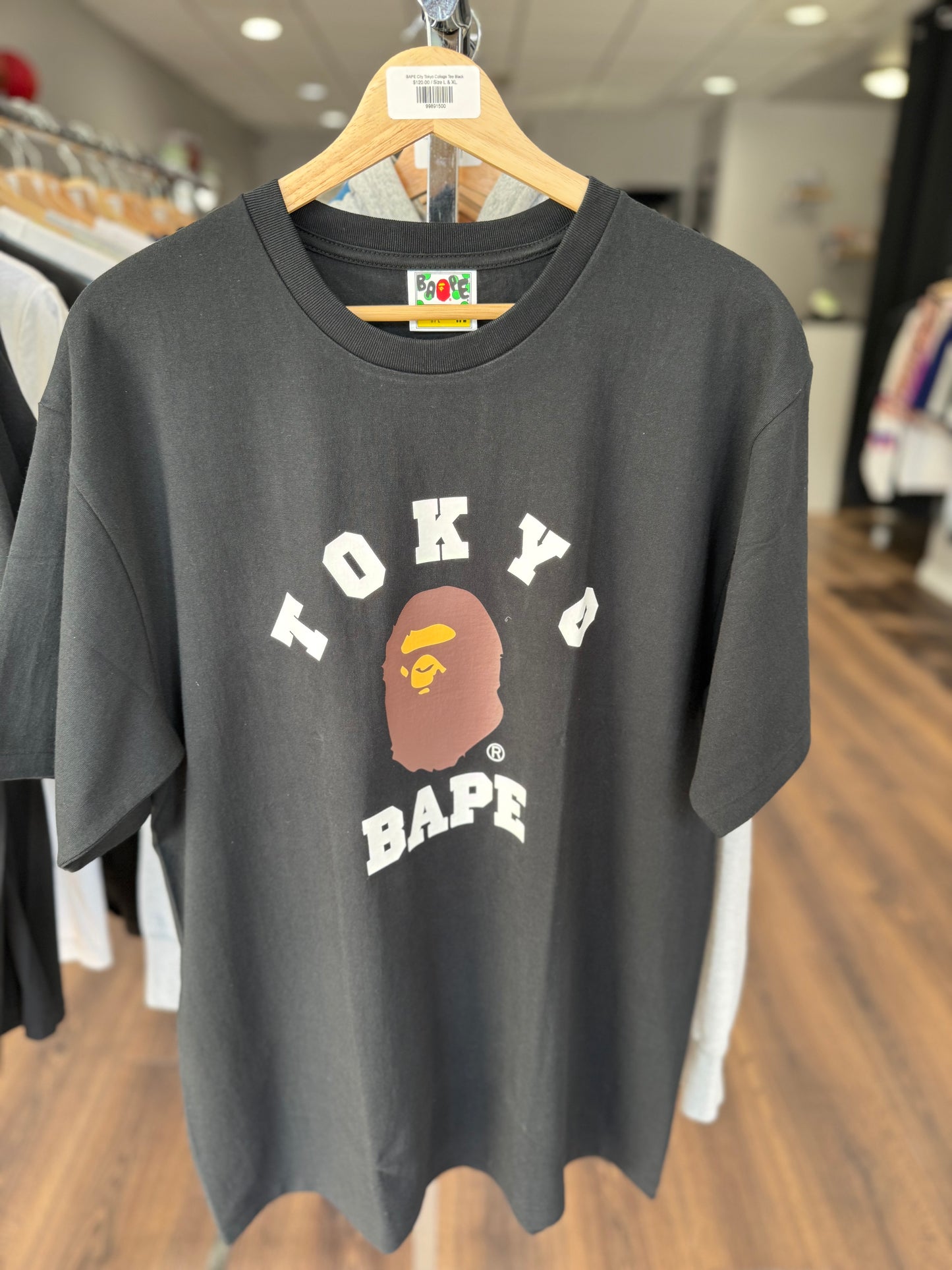 BAPE City Tokyo College Tee Black
