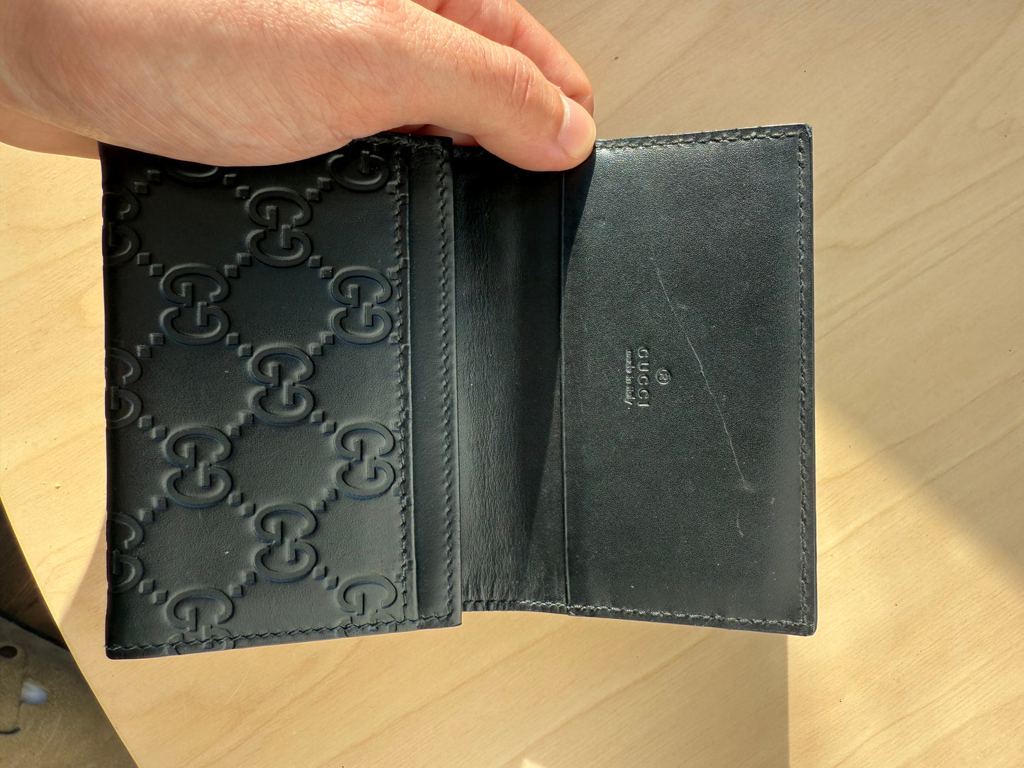 Leather Gucci Card Holder