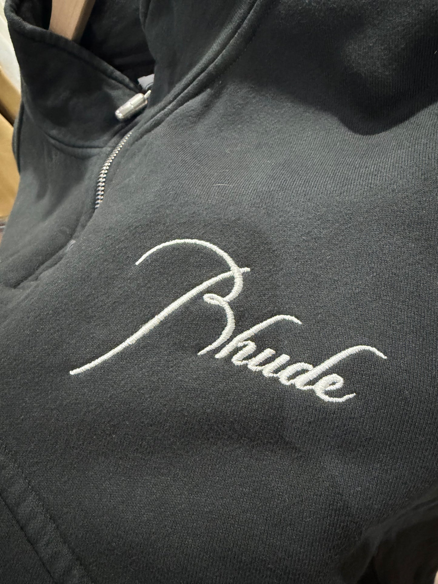 Rhude Quarter-Zip Sweater Black