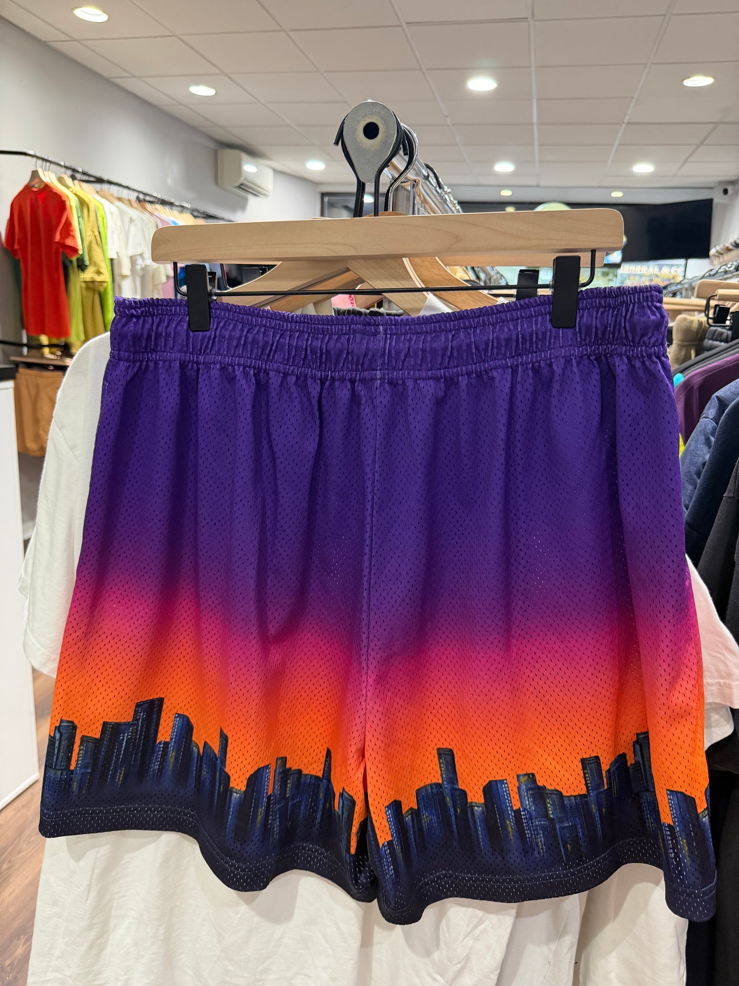 Eric Emanuel x Warren Lottas Shorts Purple Skyline