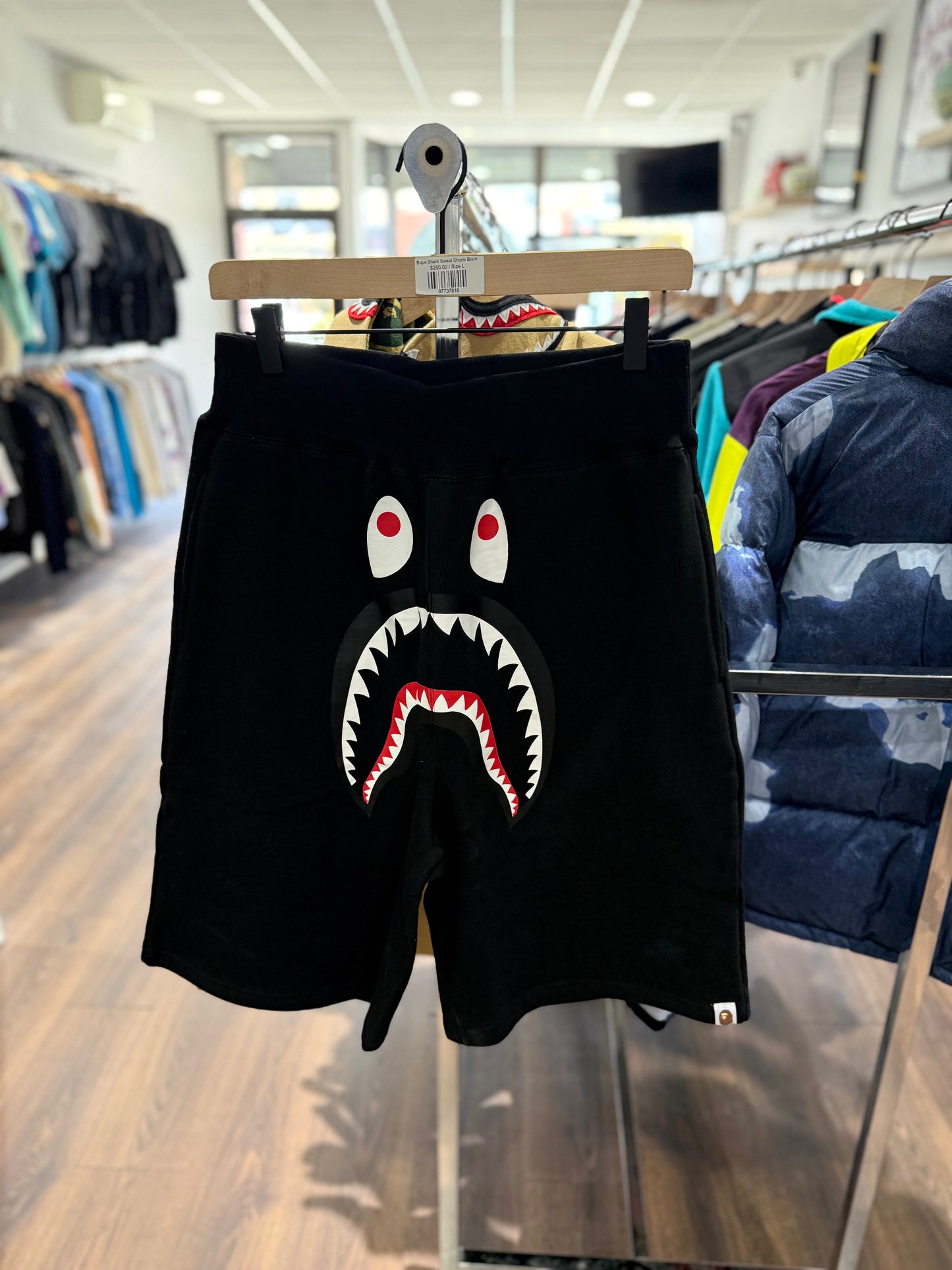 Bape Shark Sweat Shorts Black