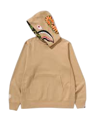 BAPE ABC Camo Shark Pullover Hoodie Beige