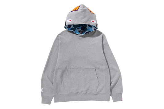 BAPE ABC Camo Shark Pullover Hoodie Grey