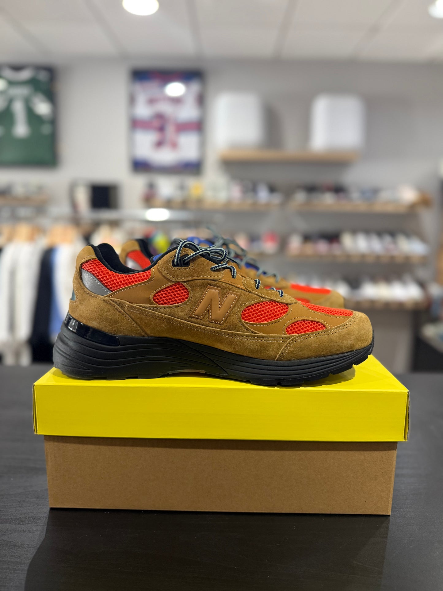 Action Bronson x New Balance 992 Made in USA Tan Orange Blue