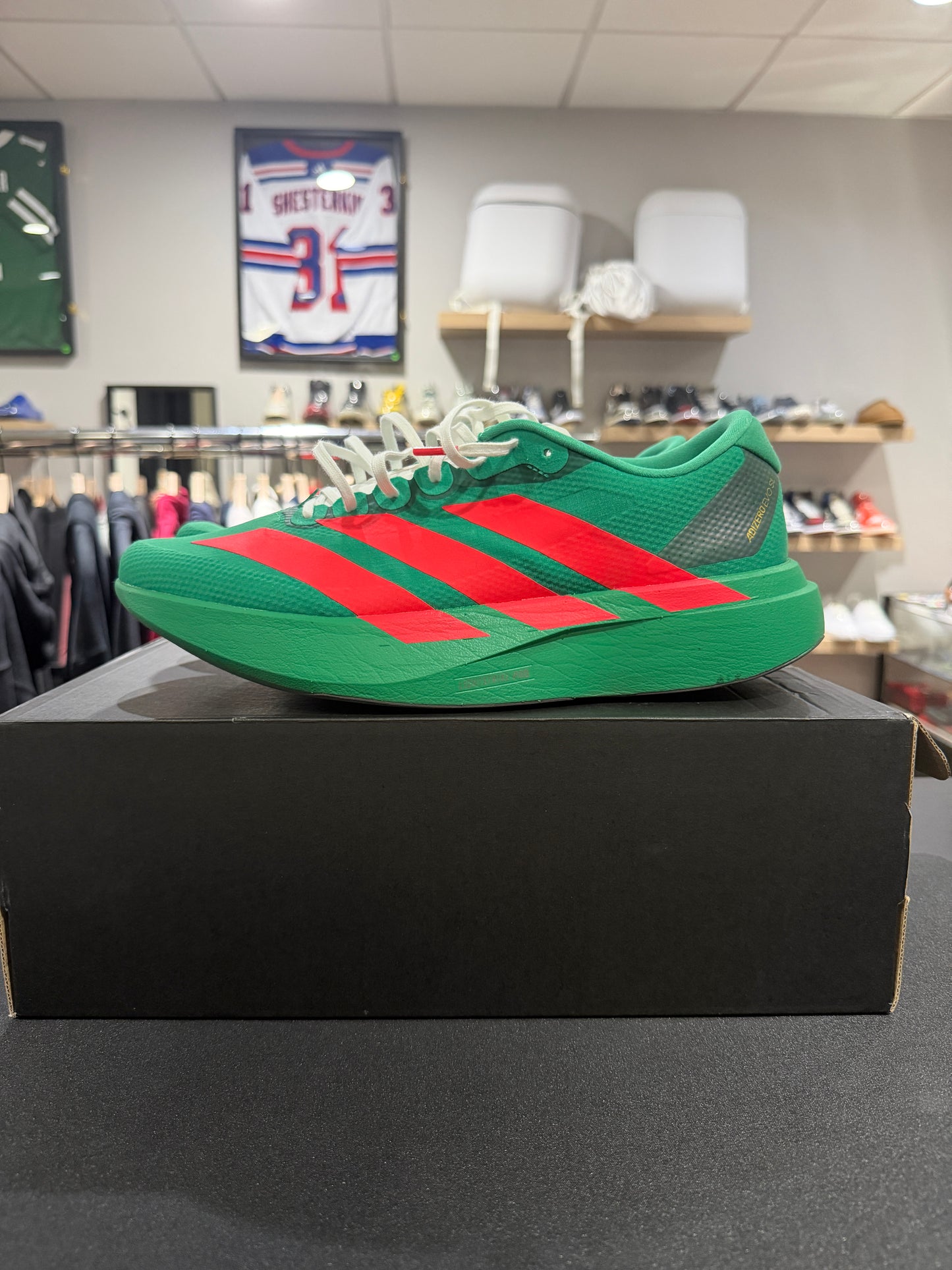 Adizero Evo SL Court Green/ Lucid Red