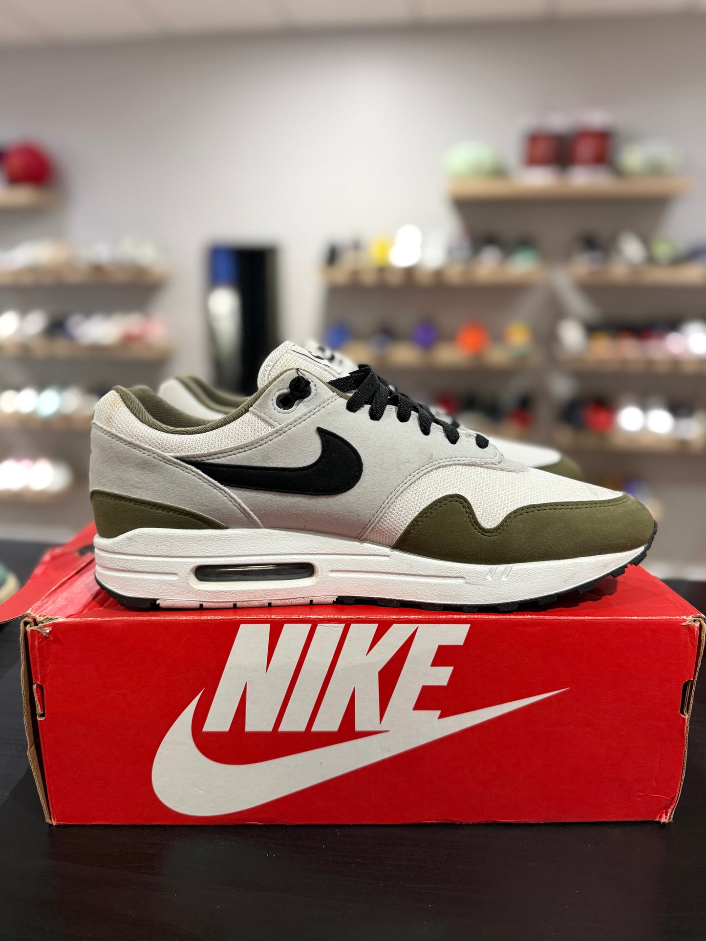 Air Max One White Army Green