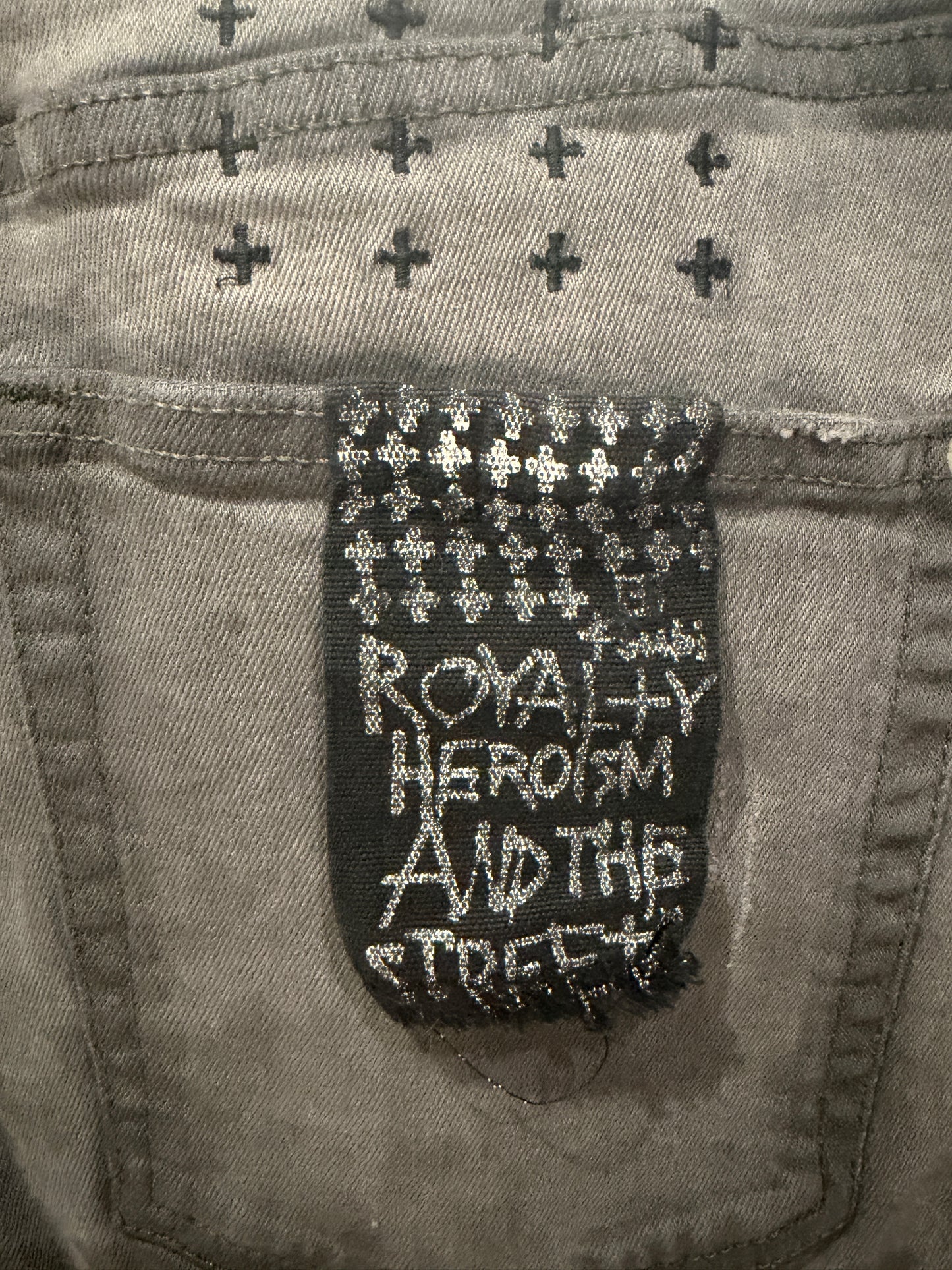 Ksubi Ripped Denim Jeans Gray