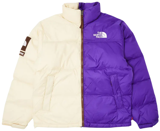 Supreme TNF Split Nuptse Jacket Tan