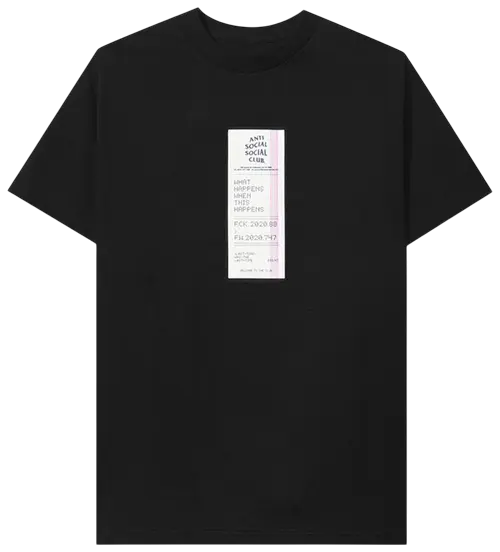 Anti Social Social Club Read Receipts Tee Black