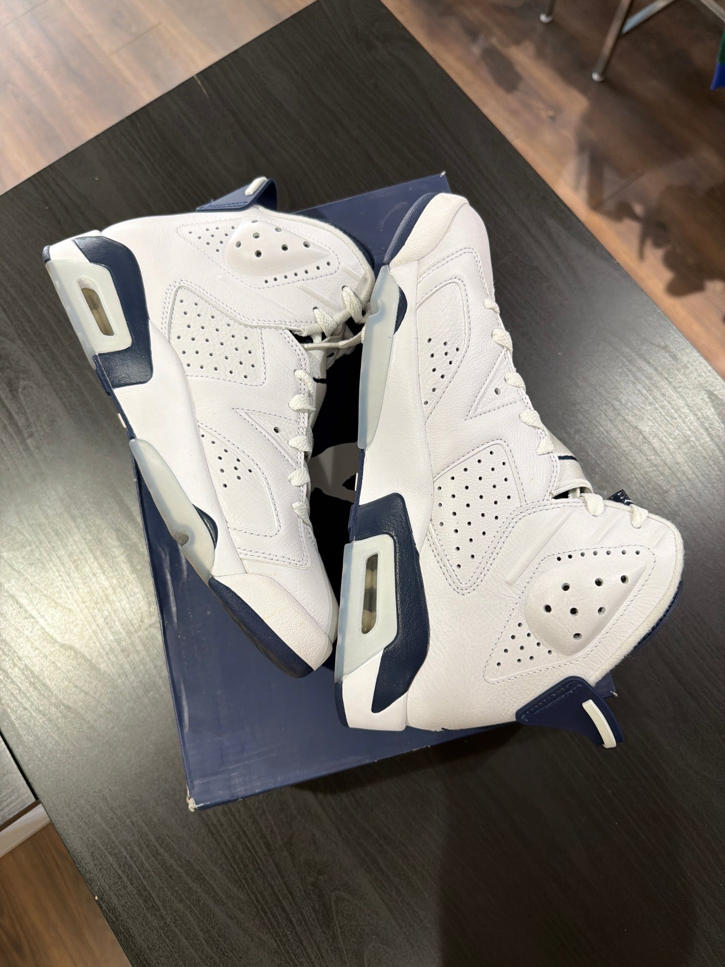 Jordan 6 White Midnight Navy