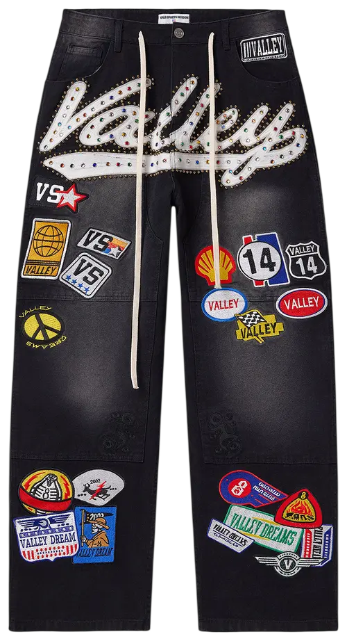 Vale Forever 1980s Painters Baggy Pants Jeans Black