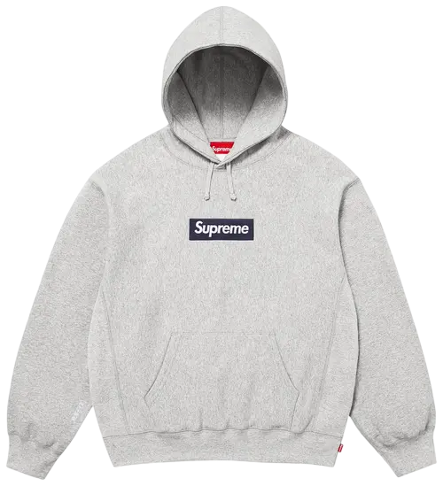 Supreme Box Logo Hoodie Heather Grey (FW25)