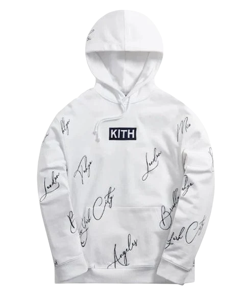Kith Locations Hoodie White