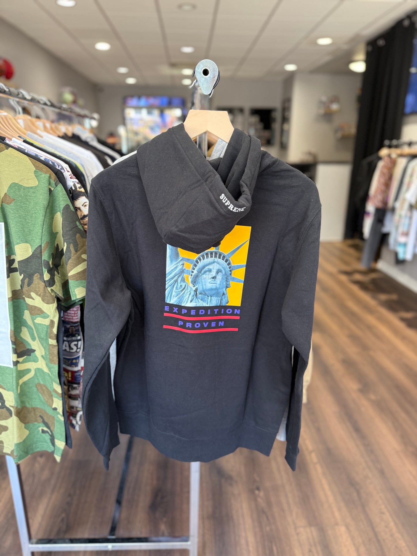 Supreme TNF Statue of Liberty Hoodie Black