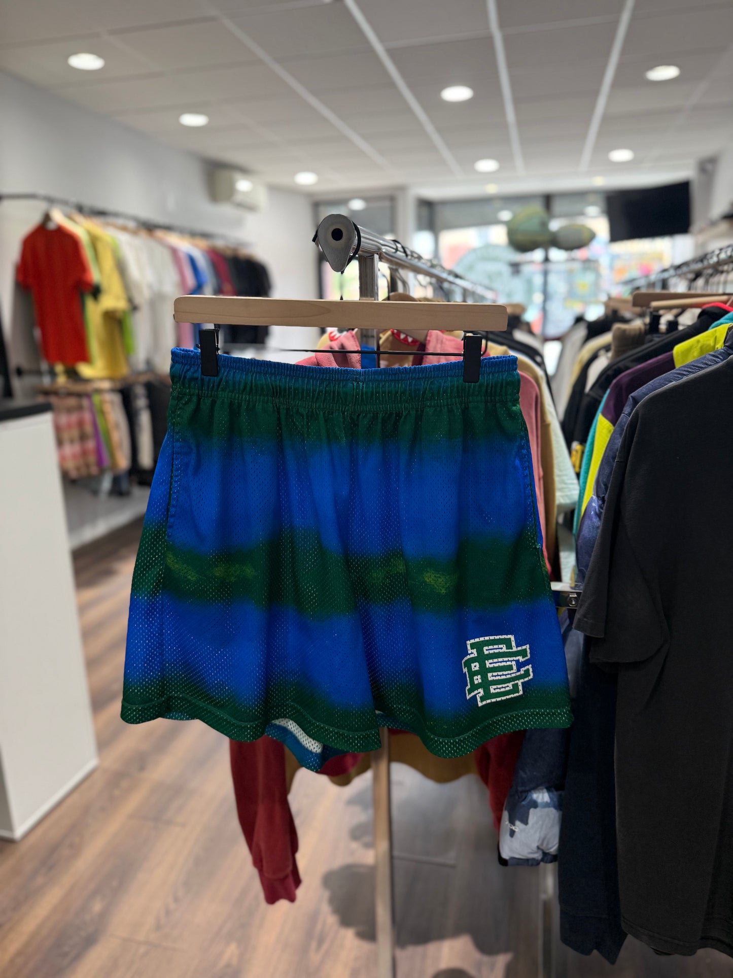 EE Blue Green Stripe Shorts