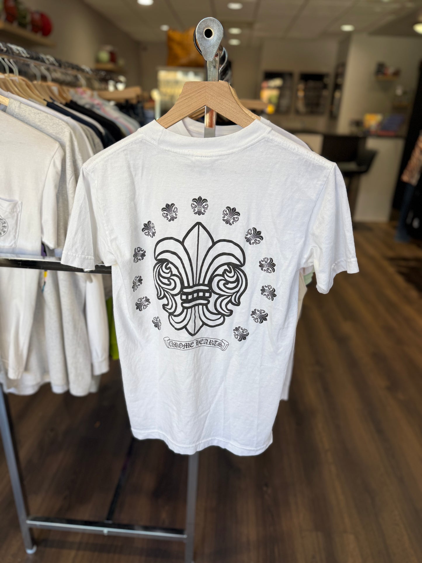 Chrome Hearts BS Fleur Scroll Logo Tee White