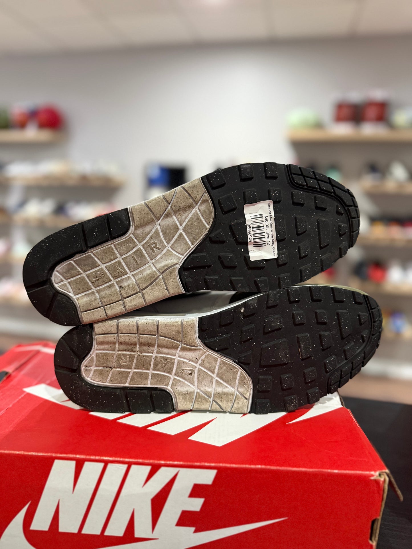 Air Max One White Army Green