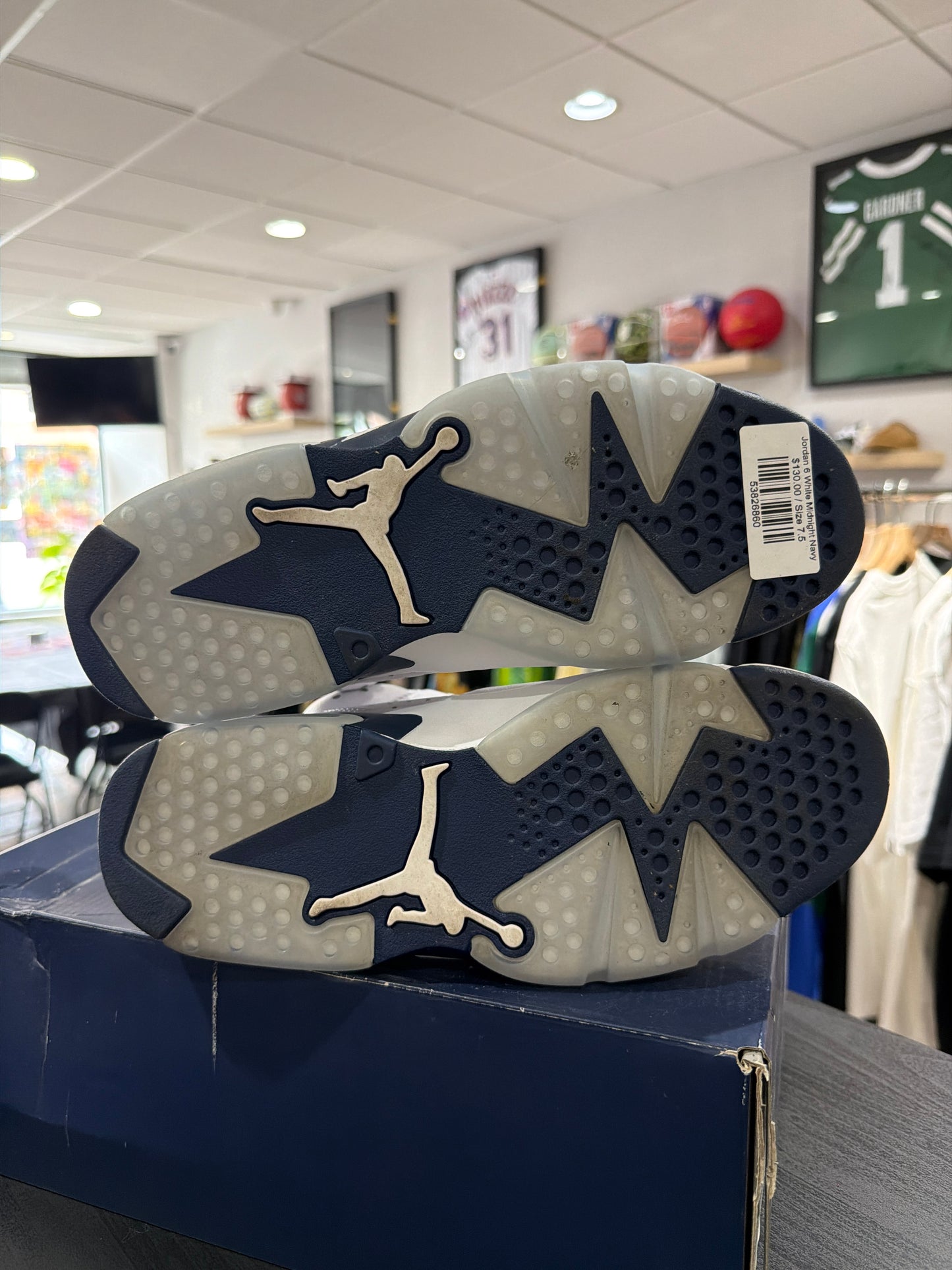 Jordan 6 White Midnight Navy