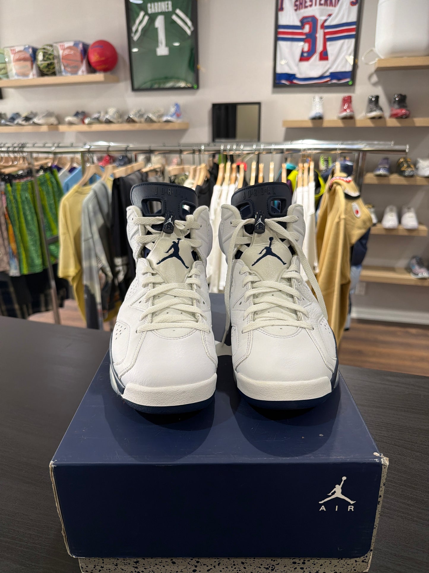 Jordan 6 White Midnight Navy