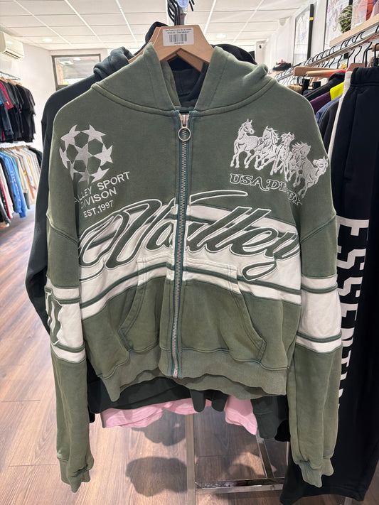 Vale Forest Cursive Zip Up Hoodie