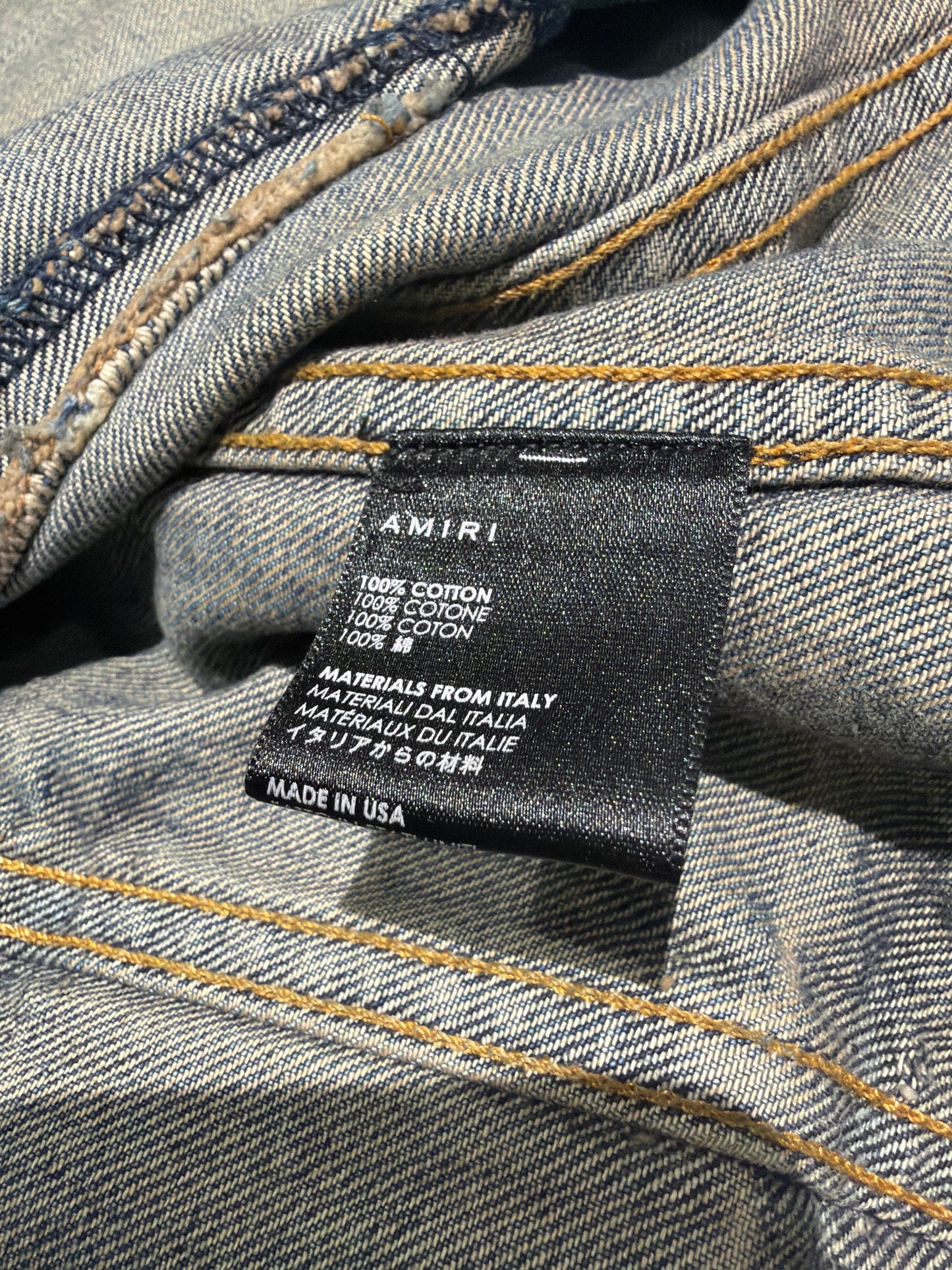 Amiri Ink Dipped Denim Jacket