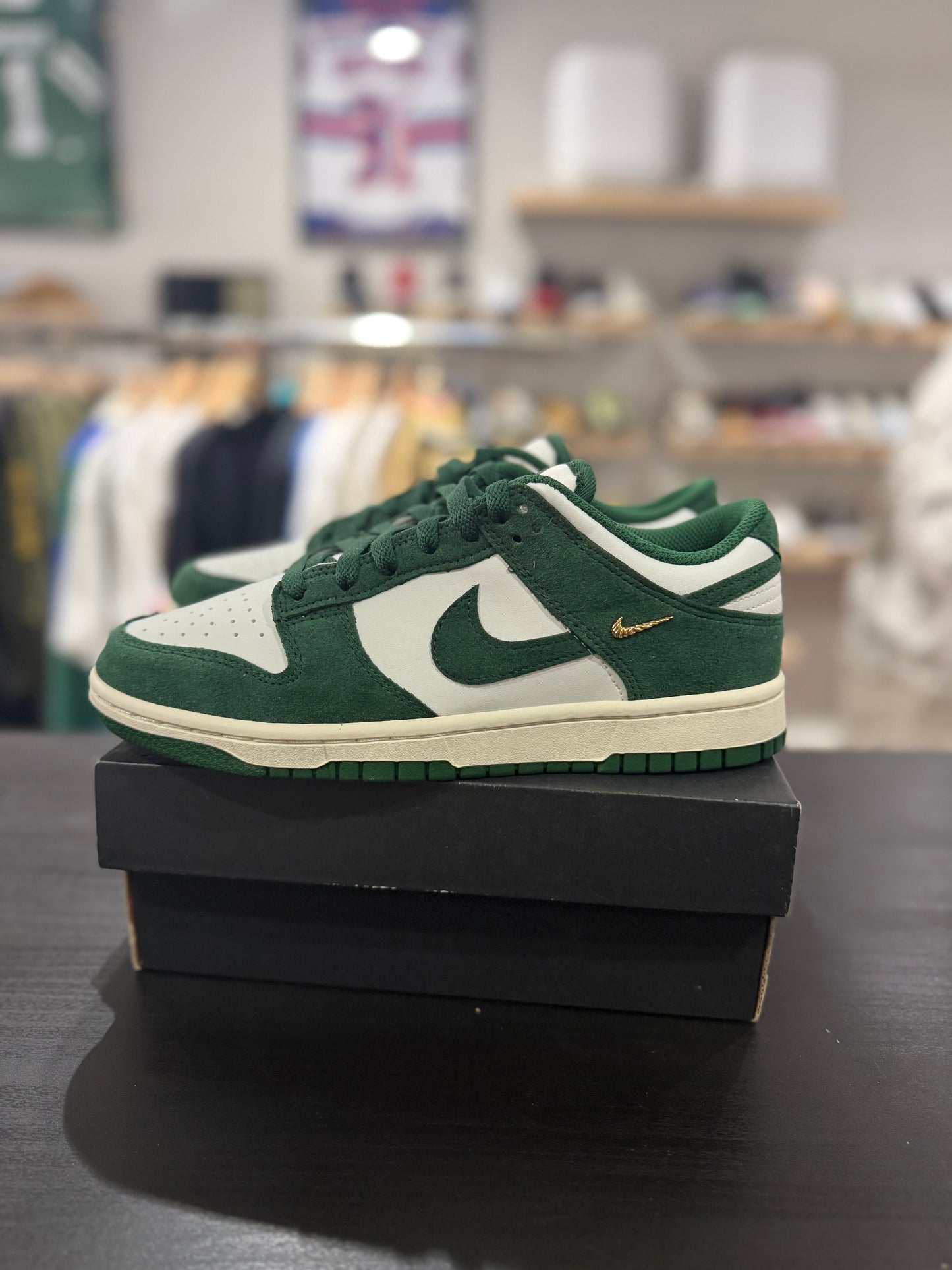 Dunk Low Gorge Green Gold Swoosh