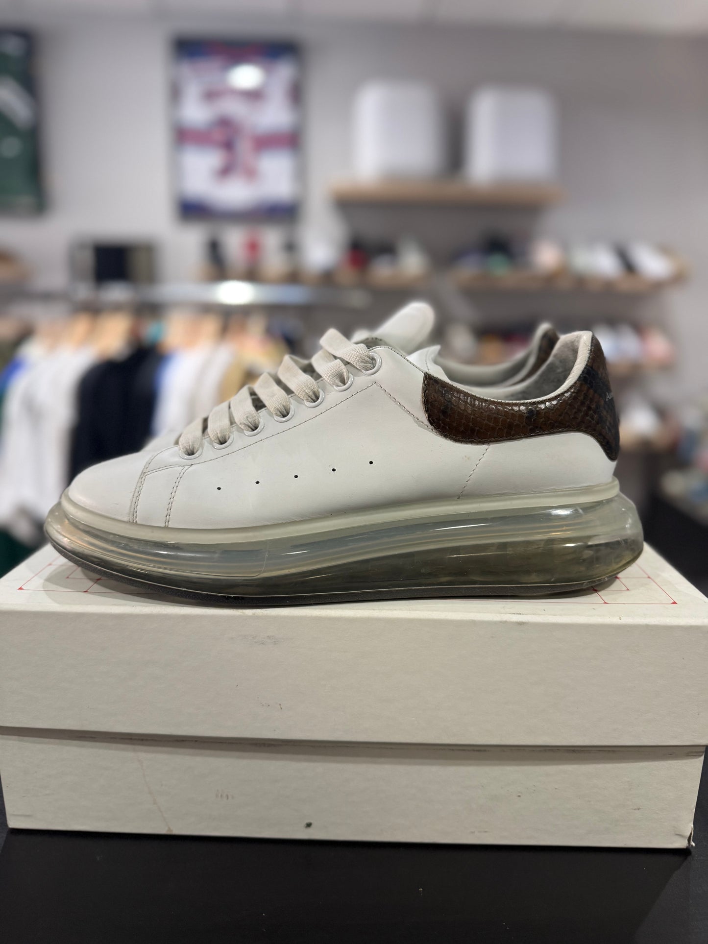 Alexander McQueen Oversized Snakeskin Sneaker
