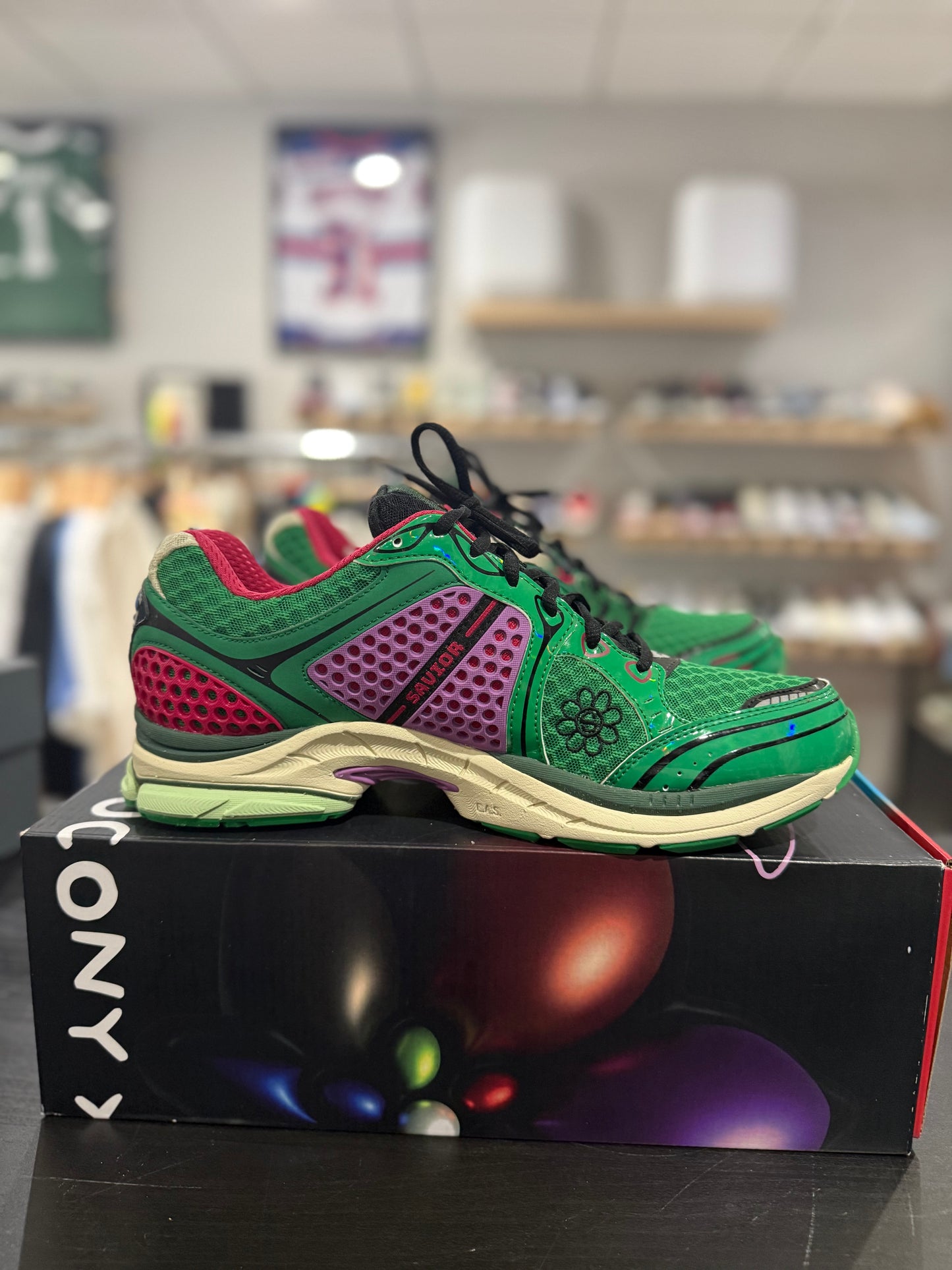 Jae Tips x Saucony ProGrid Triumph 4 Flowers Pack - Fern