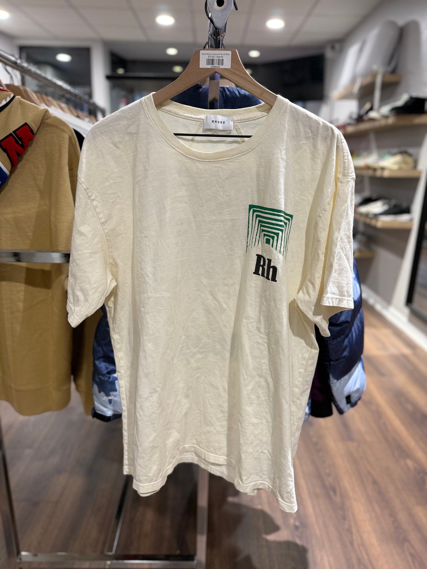 Rhude Hardcore Happiness Tee Off White