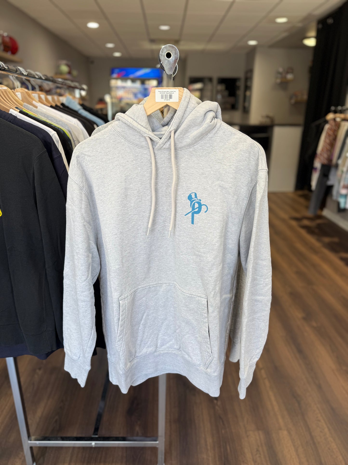 Palace Monopoly Man Hoodie Grey