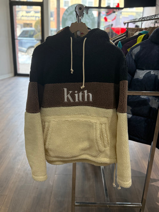 Kith Sherpa Double Pocket Hoodie Mauve