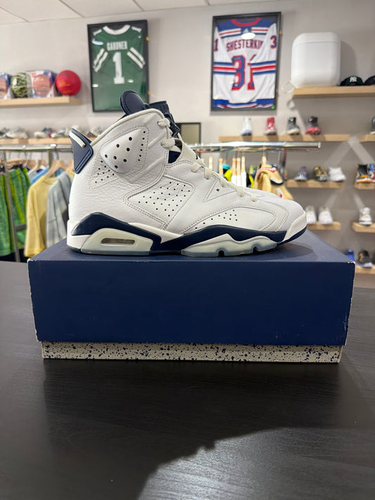 Jordan 6 White Midnight Navy