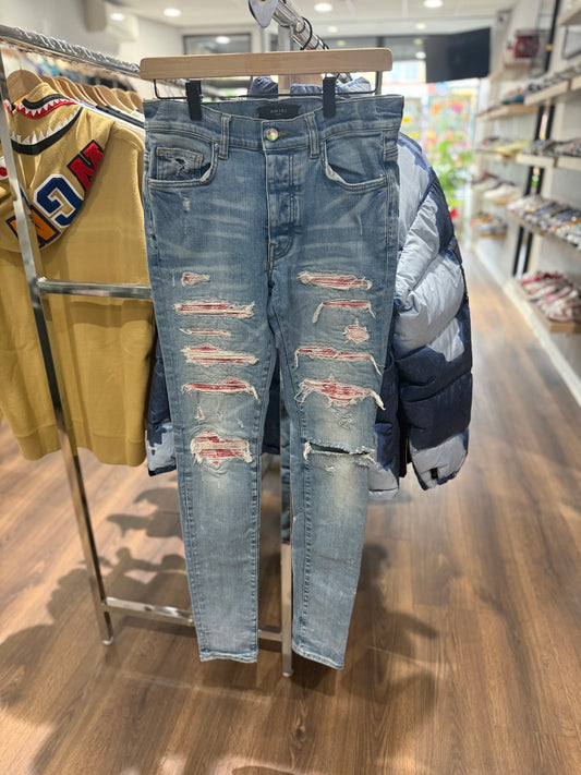 Amiri Pink Bandana Jeans