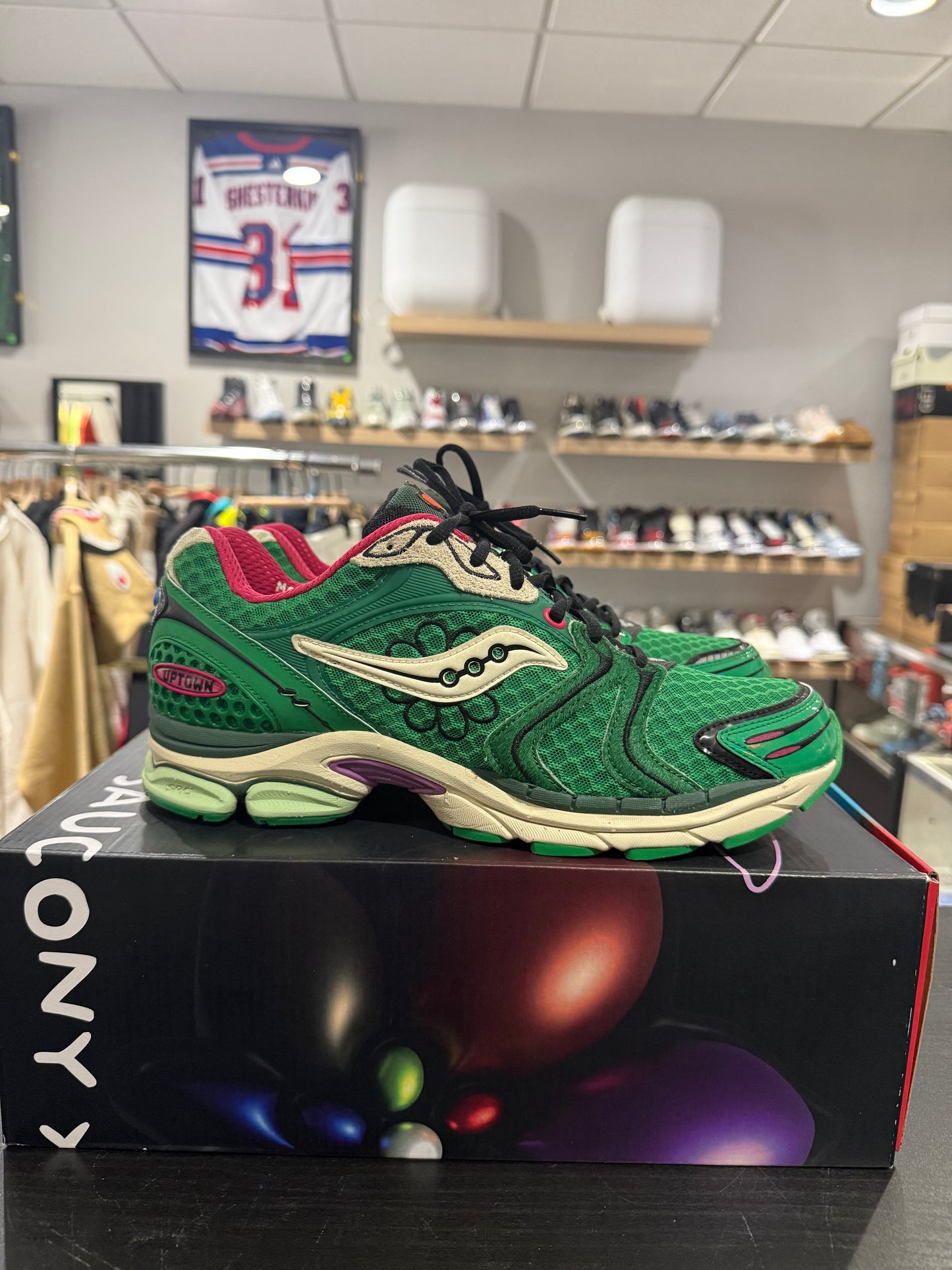 Jae Tips x Saucony ProGrid Triumph 4 Flowers Pack - Fern