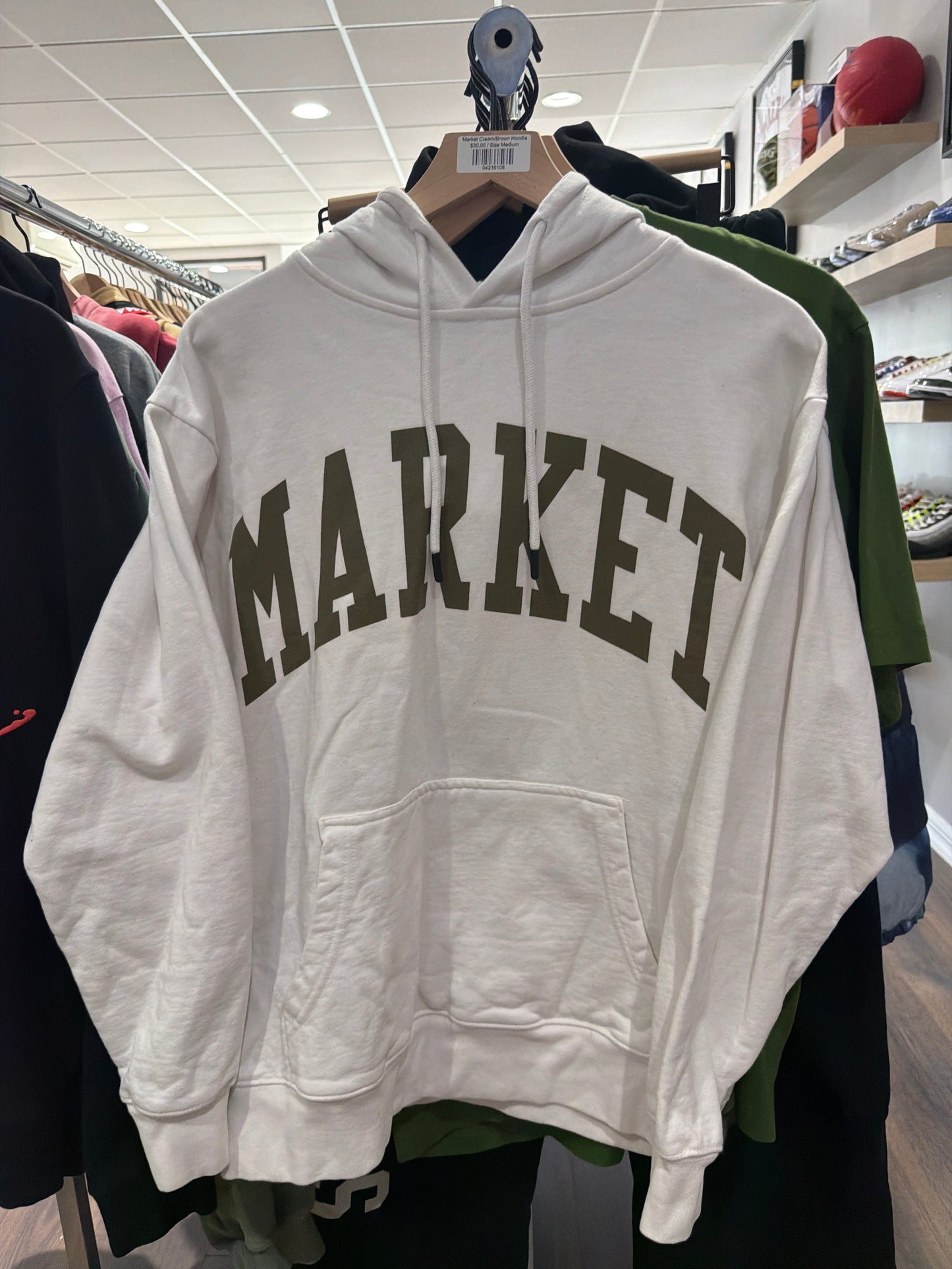 Market Cream/Brown Hoodie