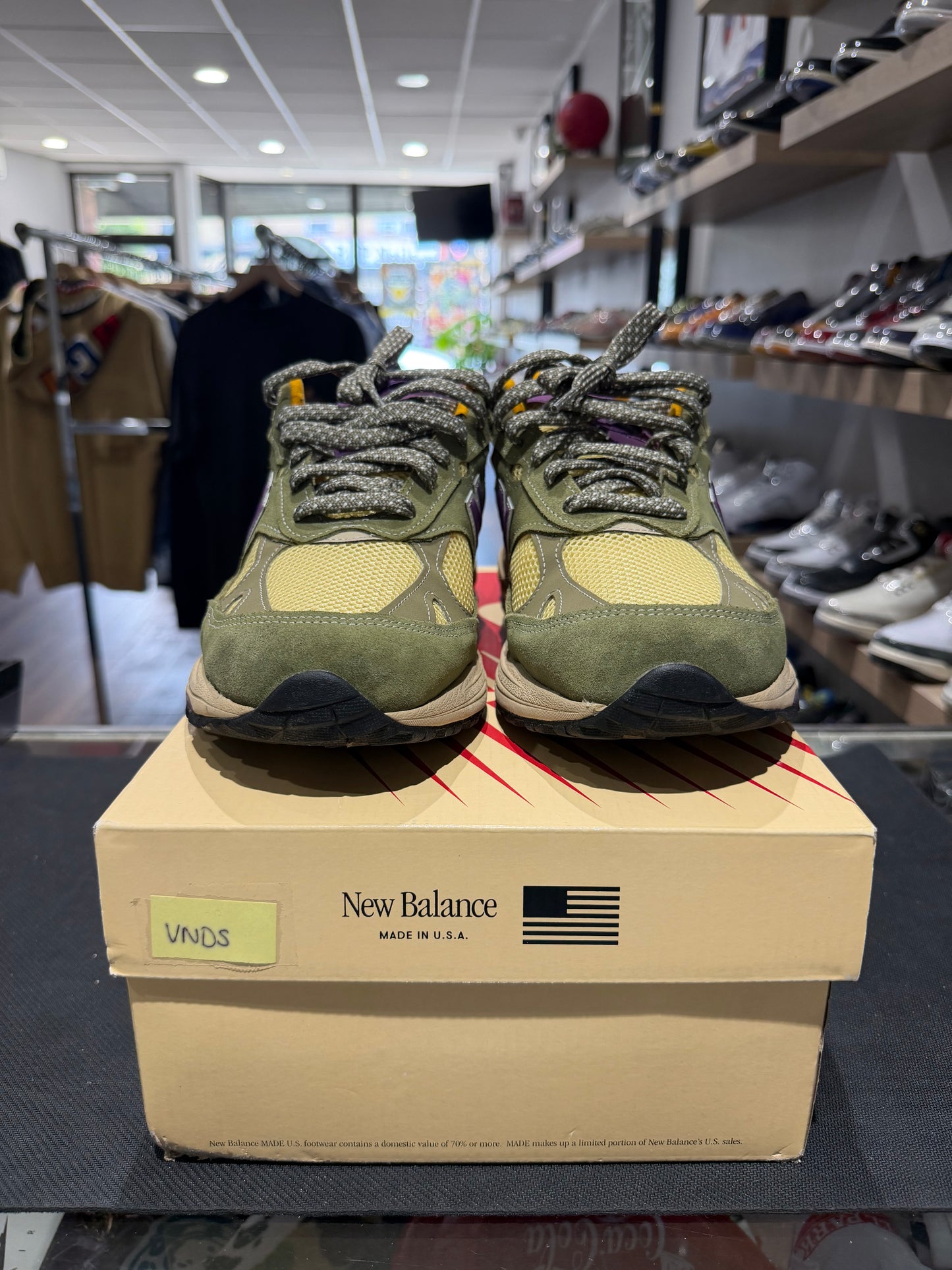 New Balance 993 MiUSA Teddy Santis Olive Leaf Maize