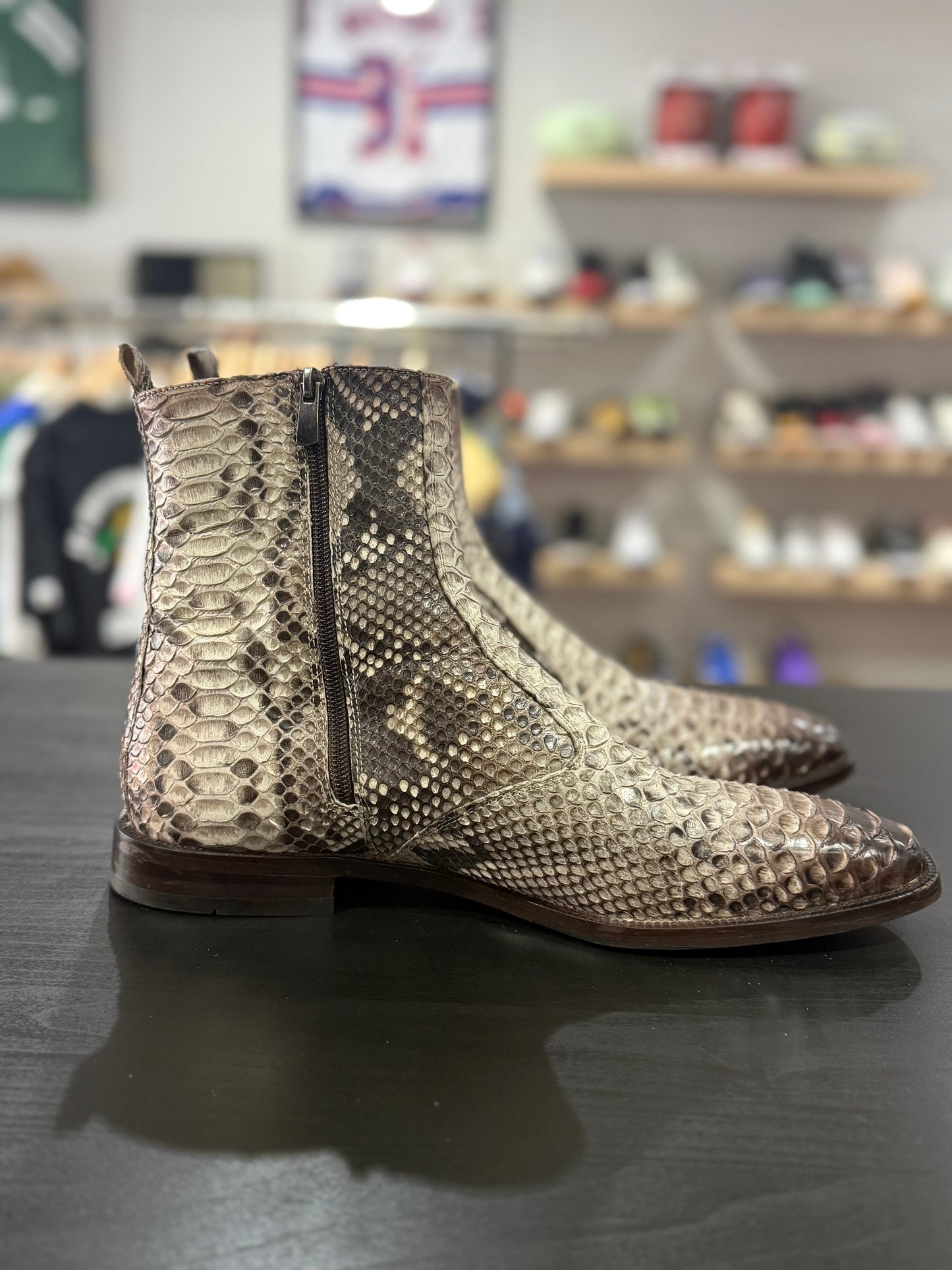 Vinci Natural Python Leather Boot