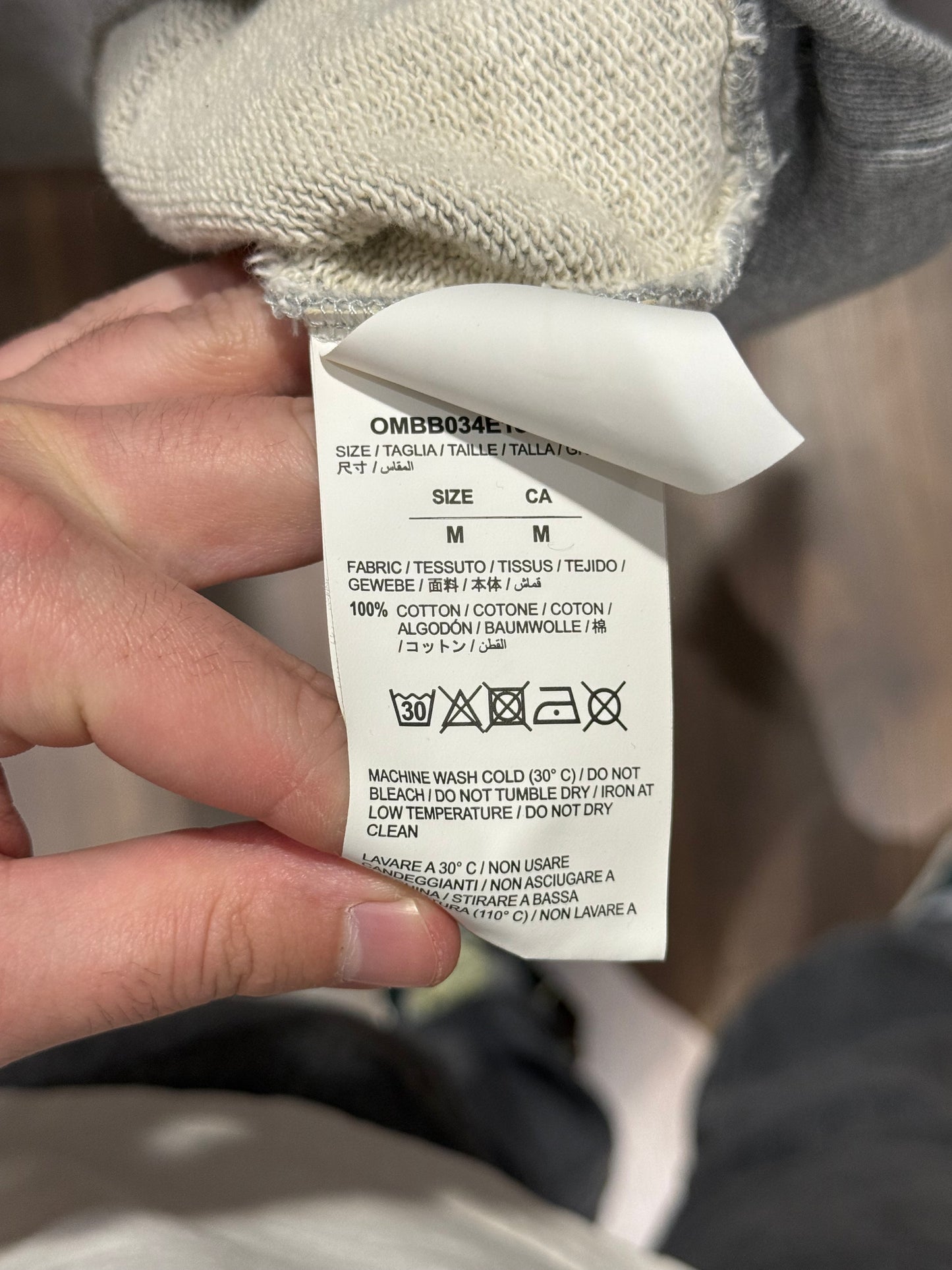 Off-White c/o Virgil Abloh FW18 Arrows Hoodie Grey