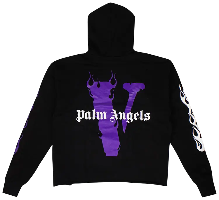 Vlone x Palm Angels Hoodie Black/Purple