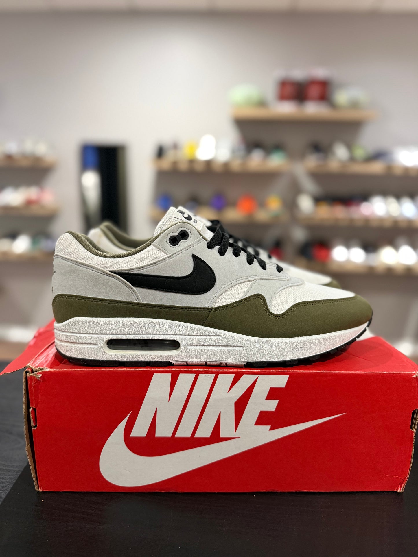 Air Max One White Army Green
