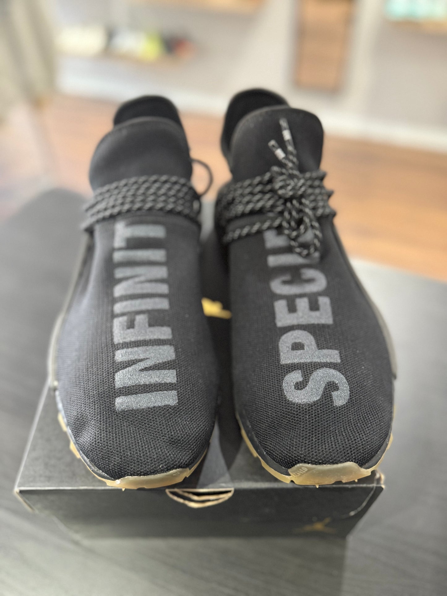 Now Is Her Time Black NMD Hu Trail Pharrell (Used)