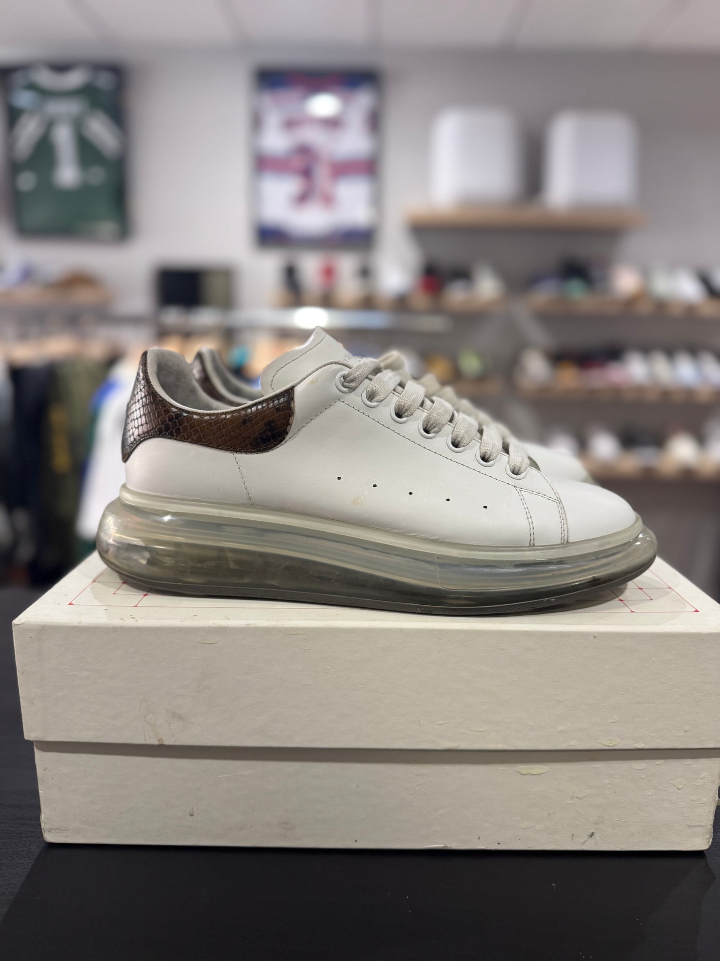 Alexander McQueen Oversized Snakeskin Sneaker