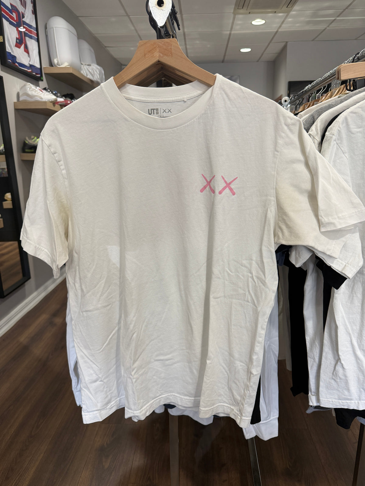 Kaws Uniqlo Pink BFF Tee White