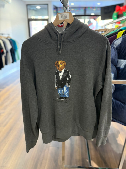 Polo Bear Ralph Lauren Hoodie Charcoal
