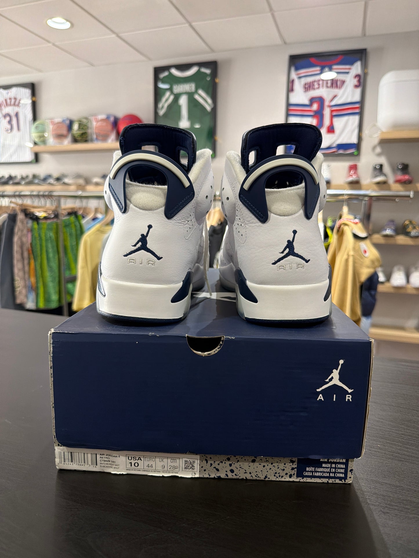 Jordan 6 White Midnight Navy
