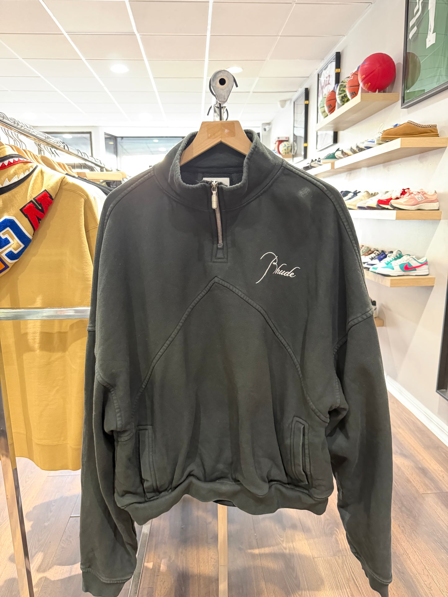 Rhude Quarter-Zip Sweater Black